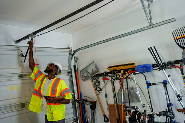 Professional Garage Door Panel Replacement technician working in Shelby, MI